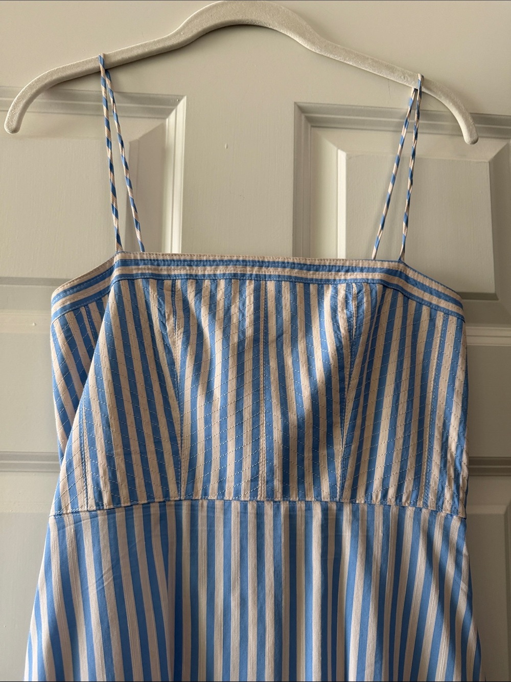 La Ligne Frannie striped tie back midi dress - Picture 7 of 9